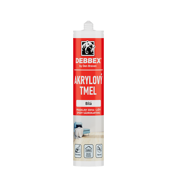 Den Braven Akrylový tmel 280 ml, biely