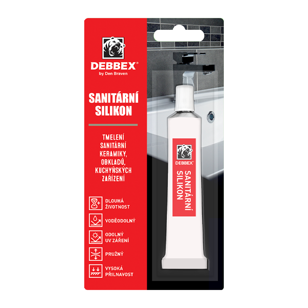 Den Braven Sanitárny silikón 23 ml, biely