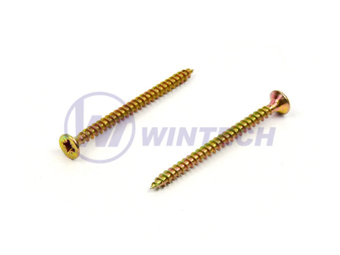 Vrut do dreva 4,0 x 50 mm PZ2, zápustná hlava, zinok žltý - blister 50 ks