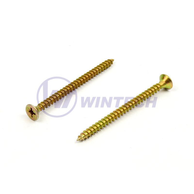 Vrut do dreva 5,0 x 60 mm PZ2, zápustná hlava, zinok žltý - blister 50 ks
